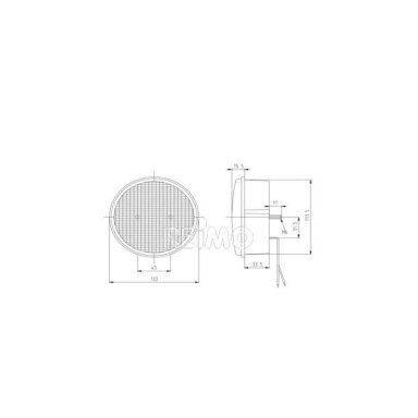 LED galinis rūko žibintas 12V 4W, raudonas, IP67, 500mm laidas LED galinis rūko žibintas 12V 4W, raudonas, IP67, 500mm laidas