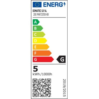 LED sieninis/lubinis šviestuvas chromuotas 5,5W