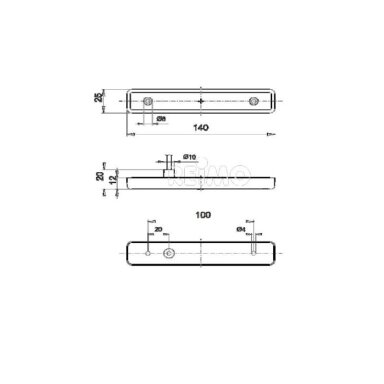 LED šoninis žymeklis, 12V 0,6W, geltonas, 250 mm laidas, IP67