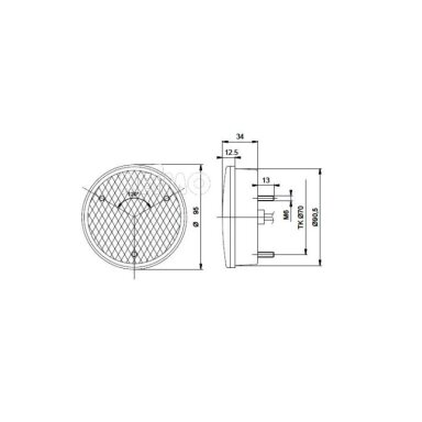 LED stabdžių galinis žibintas 12V, 4/0,5W IP67 500 mm skaidrus laidas LED stabdžių galinis žibintas 12V, 4/0,5W IP67 500 mm skaidrus laidas