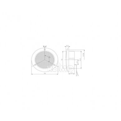LED atbulinės eigos žibintas 12V 3W, skaidrus, IP67, 500mm laidas 1