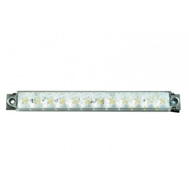LED indikatorius skaidrus/chromas, Cat2a, 9-32V, 2,4W W IP67, 500 mm laidas