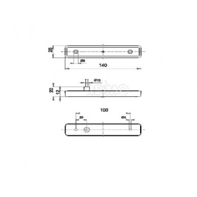 LED šoninis žymeklis, 12V 0,6W, geltonas, 250 mm laidas, IP67 1 LED šoninis žymeklis, 12V 0,6W, geltonas, 250 mm laidas, IP67 1