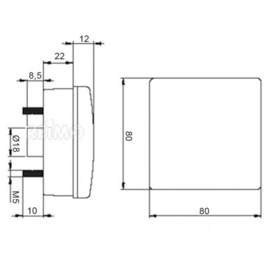 LED stabdžių jungiklis 12V, 4W IP67 500 mm skaidrus laidas 1 LED stabdžių jungiklis 12V, 4W IP67 500 mm skaidrus laidas 1
