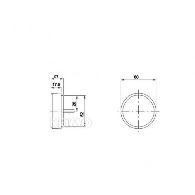 LED žymeklis, 12V, 1W, skaidrus, 700 mm laidas, IP67 1 LED žymeklis, 12V, 1W, skaidrus, 700 mm laidas, IP67 1