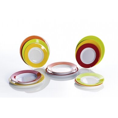 Lėkščių rinkinys Family Rainbow 12 vnt. 1 Lėkščių rinkinys Family Rainbow 12 vnt. 1