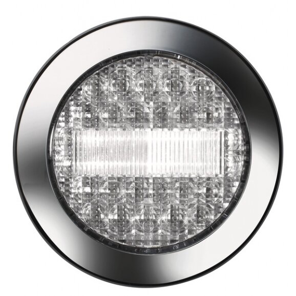 LED atbulinės eigos žibintas 12V 3W, skaidrus, IP67, 500mm laidas