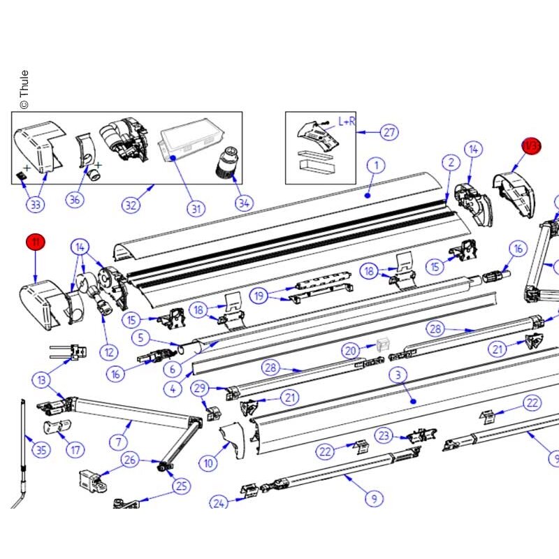 LH+RH ENDCAP Mainhousing