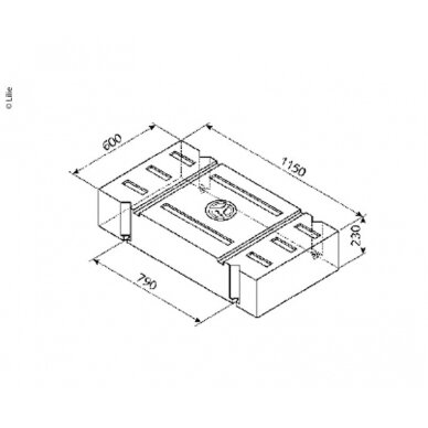 Lilie universalus bakas natūralus, 146L, A230xP1150xL600mm Lilie universalus bakas natūralus, 146L, A230xP1150xL600mm