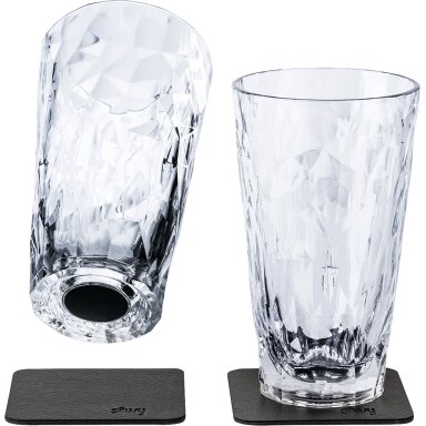 LONGDRINK magnetiniai plastikiniai akiniai, rinkinys iš 2, aukštųjų technologijų, skaidrūs LONGDRINK magnetiniai plastikiniai akiniai, rinkinys iš 2, aukštųjų technologijų, skaidrūs