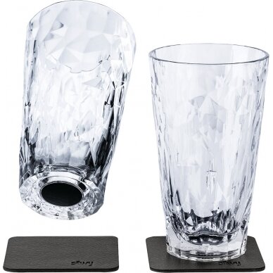 LONGDRINK magnetiniai plastikiniai akiniai, rinkinys iš 2, aukštųjų technologijų, skaidrūs LONGDRINK magnetiniai plastikiniai akiniai, rinkinys iš 2, aukštųjų technologijų, skaidrūs