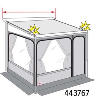 Pailginimo komplektas priekinei markizės daliai Privacy Room