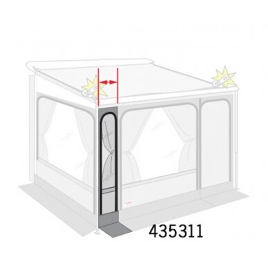 Pailginimo komplektas priekinei markizės daliai Privacy Room 2 Pailginimo komplektas priekinei markizės daliai Privacy Room 2