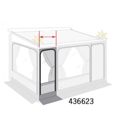 Pailginimo komplektas priekinei markizės daliai Privacy Room 3 Pailginimo komplektas priekinei markizės daliai Privacy Room 3