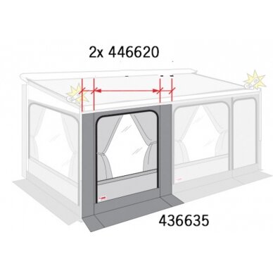 Pailginimo komplektas priekinei markizės daliai Privacy Room 6