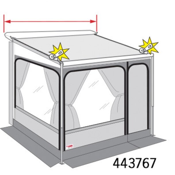 Pailginimo komplektas priekinei markizės daliai Privacy Room 1 Pailginimo komplektas priekinei markizės daliai Privacy Room 1