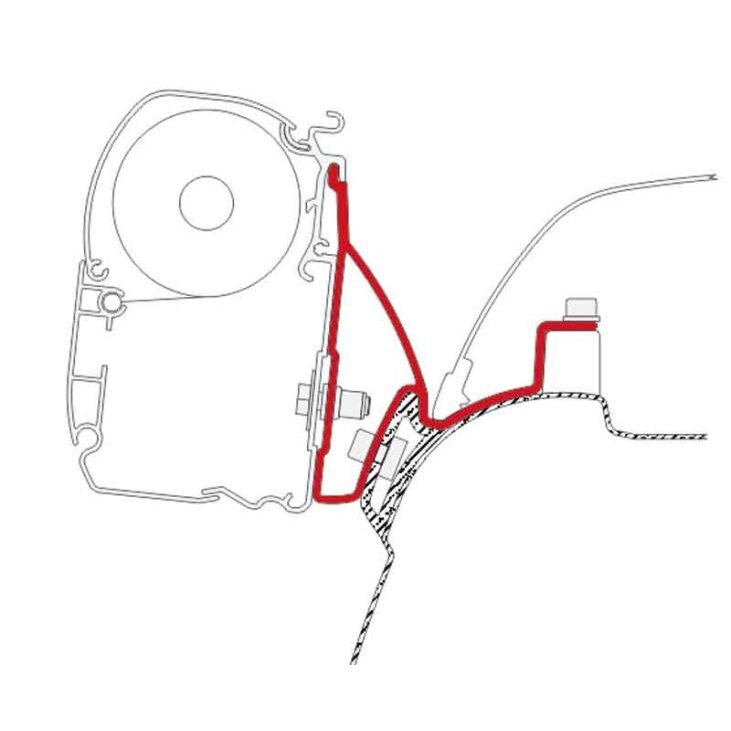 Fiamma F45S markizė skirta VW T5 California arba Multivan 1 Fiamma F45S markizė skirta VW T5 California arba Multivan 1