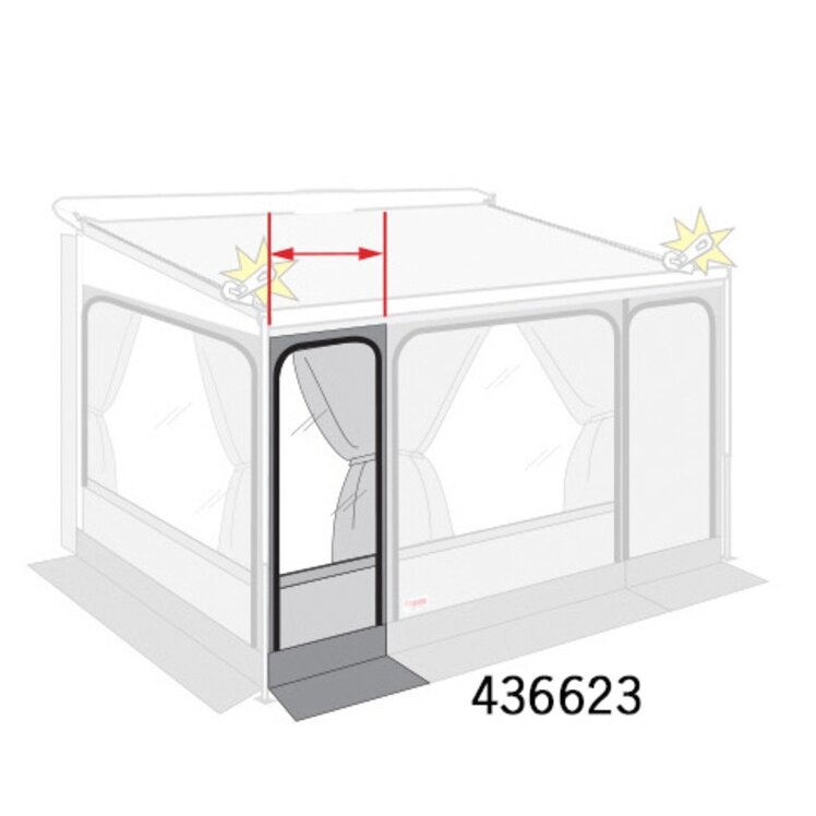 Pailginimo komplektas priekinei markizės daliai Privacy Room 3 Pailginimo komplektas priekinei markizės daliai Privacy Room 3