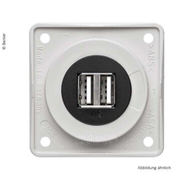 Berker USB įkrovimo lizdas 12V dvigubas