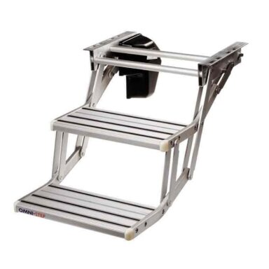 Dvipakopis „Omnistep“ aliuminis laiptelis– 12 V motorizuota įėjimo pakopa .