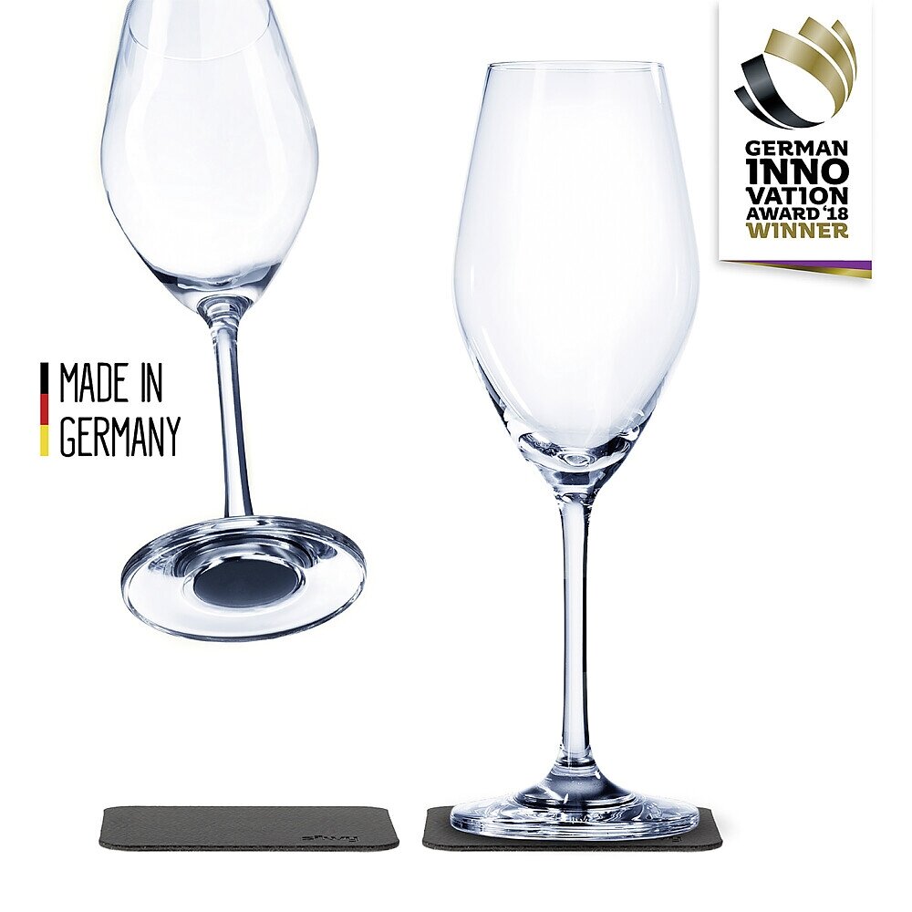 Magnetinių krištolinių stiklinių CHAMPAGNE rinkinys iš 2 skaidrių Magnetinių krištolinių stiklinių CHAMPAGNE rinkinys iš 2 skaidrių