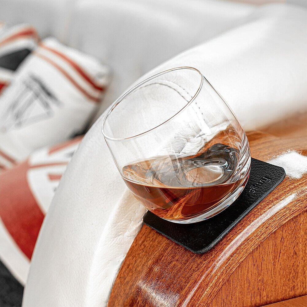 Magnetinių krištolinių stiklinių WHISKEY rinkinys iš 2 skaidrių 4