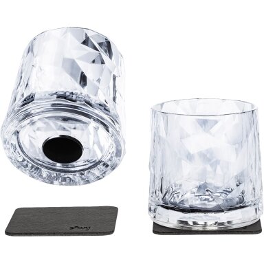 Magnetiniai plastikiniai stiklai TUMBLER, rinkinys iš 2, aukštųjų technologijų, skaidrūs Magnetiniai plastikiniai stiklai TUMBLER, rinkinys iš 2, aukštųjų technologijų, skaidrūs