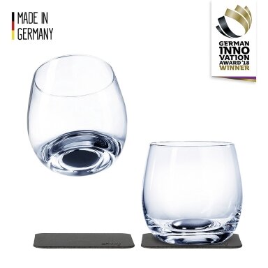 Magnetinių krištolinių stiklinių WHISKEY rinkinys iš 2 skaidrių Magnetinių krištolinių stiklinių WHISKEY rinkinys iš 2 skaidrių