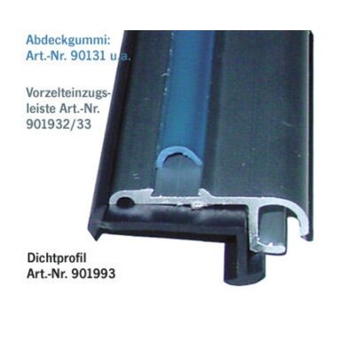 Markizės bėgelis aliuminio sidabras, 27x11mm, 3m