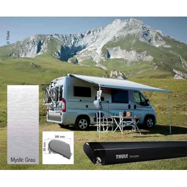 Markizės komplektas Omnistor 6300 3,75m, korpusas antracitas, dangteliai: juodi Markizės komplektas Omnistor 6300 3,75m, korpusas antracitas, dangteliai: juodi