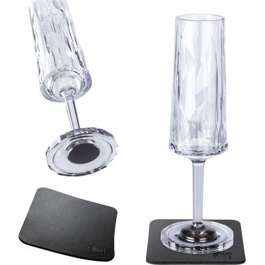 Magnetinės plastikinės taurės putojančiam vynui, 2 vnt. rinkinys, aukštųjų technologijų, skaidrios Magnetinės plastikinės taurės putojančiam vynui, 2 vnt. rinkinys, aukštųjų technologijų, skaidrios