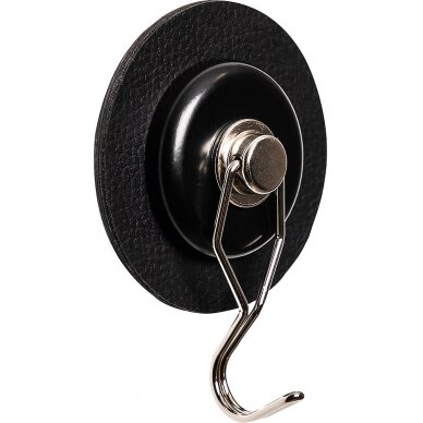 Magnetinis kabliukas THE ONE su metaliniu nano gelio padėklu BLACK Magnetinis kabliukas THE ONE su metaliniu nano gelio padėklu BLACK