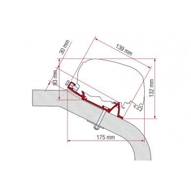 Markizės adapteris F80 skirtas LMC - TEC Markizės adapteris F80 skirtas LMC - TEC