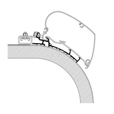 Markizės adapteris Rapido, 450cm Markizės adapteris Rapido, 450cm
