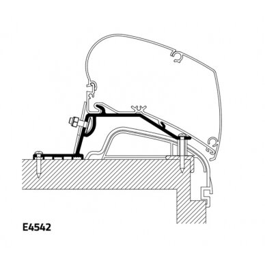 Thule stogo tvirtinimo adapteris Hobby 1