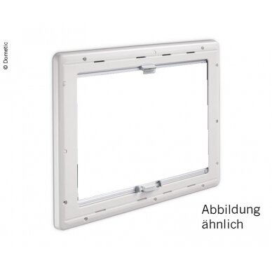 Kreminės baltos spalvos vidaus rėmas, skirtas S3 / S4, su žaliuzėmis (baltos) ir tinkleliu Kreminės baltos spalvos vidaus rėmas, skirtas S3 / S4, su žaliuzėmis (baltos) ir tinkleliu