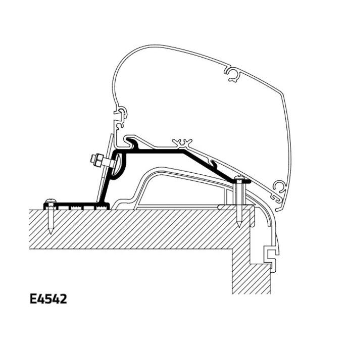 Thule stogo tvirtinimo adapteris Hobby 1 Thule stogo tvirtinimo adapteris Hobby 1