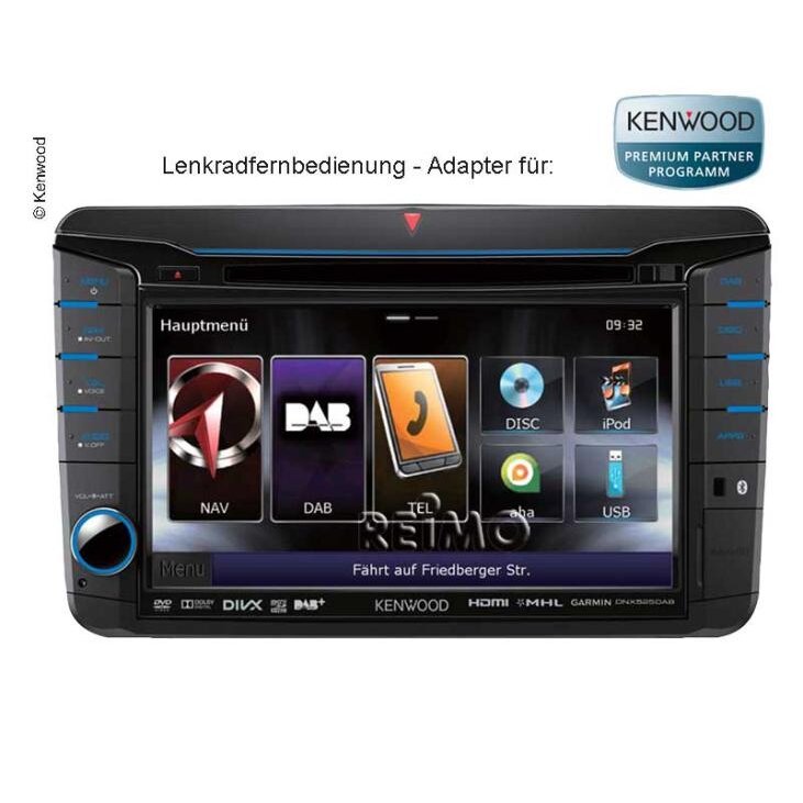Navigacinė sistema Womo: vairo nuotolinio valdymo pultas VW T5 adapteris Kenwood Navigacinė sistema Womo: vairo nuotolinio valdymo pultas VW T5 adapteris Kenwood