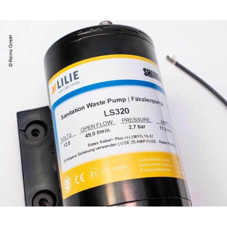 Išmatų siurblys su smulkintuvu 12V versija 1 Išmatų siurblys su smulkintuvu 12V versija 1