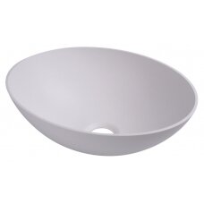 Ovalus praustuvas baltas, matmenys: 350x256mm H135mm