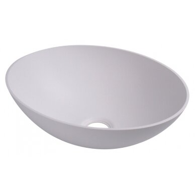 Ovalus praustuvas baltas, matmenys: 350x256mm H135mm Ovalus praustuvas baltas, matmenys: 350x256mm H135mm