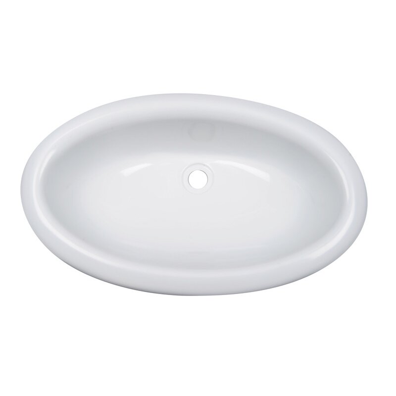 Ovalus praustuvas 450 x 275mm, baltas