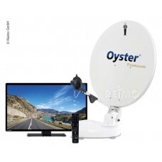 „Oyster® 65“ aukščiausios kokybės palydovinė sistema, įskaitant 21,5 colio „Oyster®“ televizorių