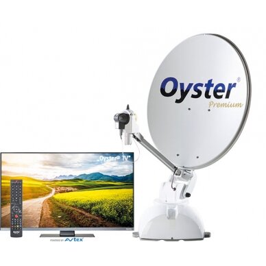 „Oyster 65 Premium“ palydovinė sistema, įskaitant „Oyster TV“. „Oyster 65 Premium“ palydovinė sistema, įskaitant „Oyster TV“.