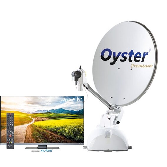 „Oyster 65 Premium“ palydovinė sistema, įskaitant „Oyster TV“. „Oyster 65 Premium“ palydovinė sistema, įskaitant „Oyster TV“.