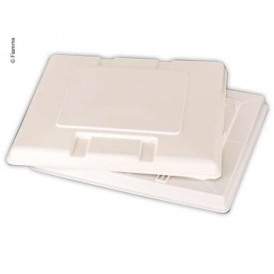 Pakaitinis stiklo stogo gaubtas baltas Vent 50 x 50 Pakaitinis stiklo stogo gaubtas baltas Vent 50 x 50
