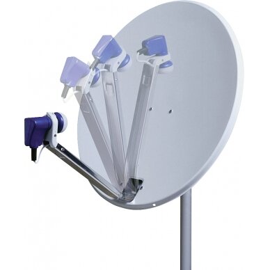 Palydovinė antena su atlenkiama LNB rankena Palydovinė antena su atlenkiama LNB rankena