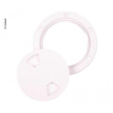 Patikrinimo anga su užsukamu dangteliu Ø198mm, balta 1 Patikrinimo anga su užsukamu dangteliu Ø198mm, balta 1