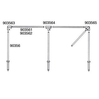 Plieninis vėjo stulpas įžeminimo lizdui, 150 cm
