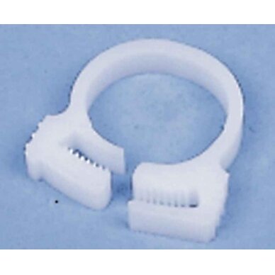 Plastikinis žarnos spaustukas kirpimui Plastikinis žarnos spaustukas kirpimui